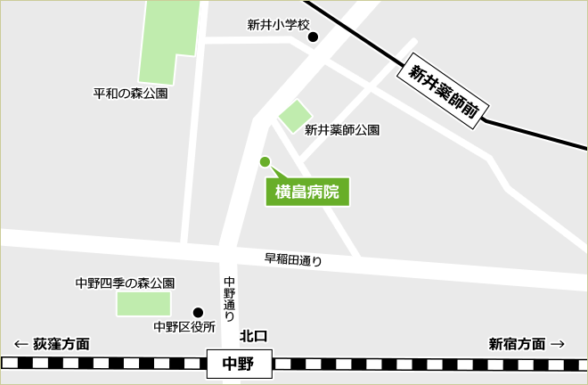 横畠病院の地図